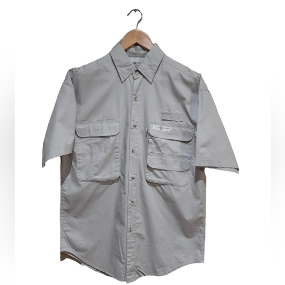 Hook & Tackle Men's Gulf Stream Fishing Shirt Short Sleeve Button Front Small - Picture 3 of 13